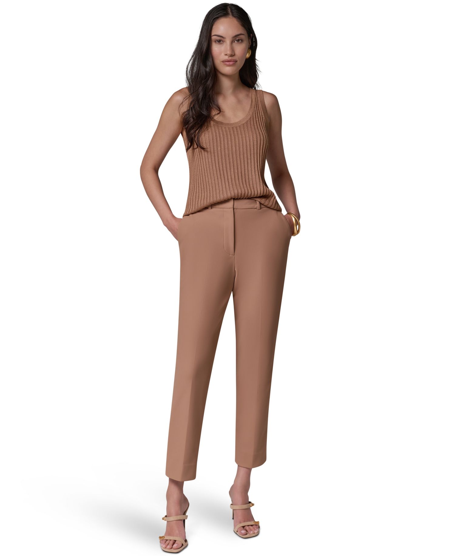 Women's Straight-Leg Flat-Front Pants