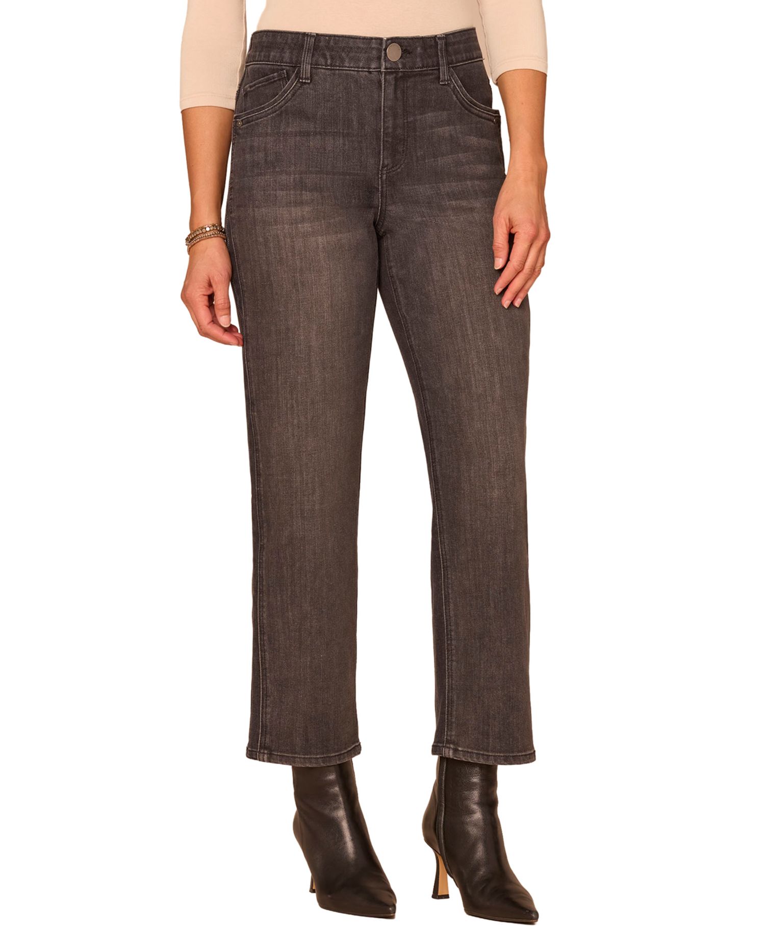 Women's "Ab"solution High-Rise Straight-Leg Jeans