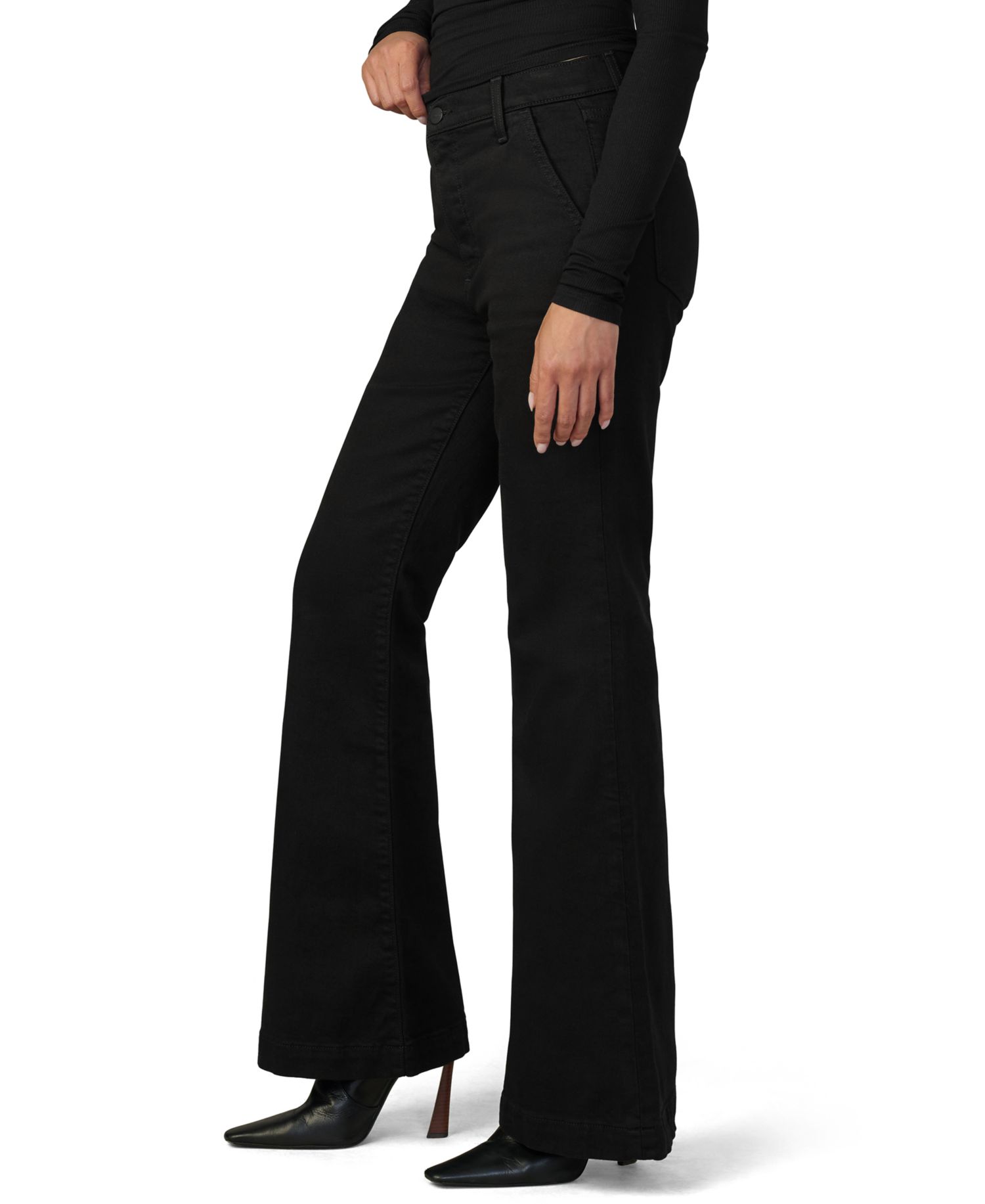 Petite The Molly Wide-Leg High-Waisted Flared Jeans