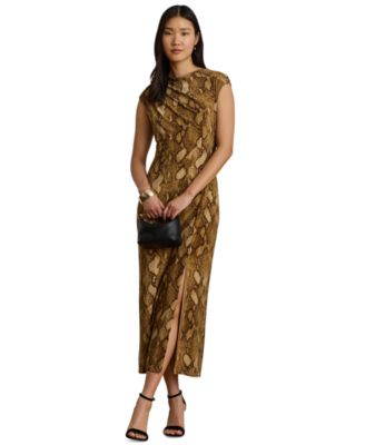 Women's Boat Neck Cap-Sleeve Midi Dress