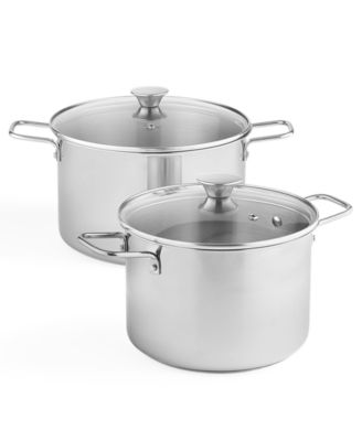 Stainless-Steel 2-Piece Stockpot Set