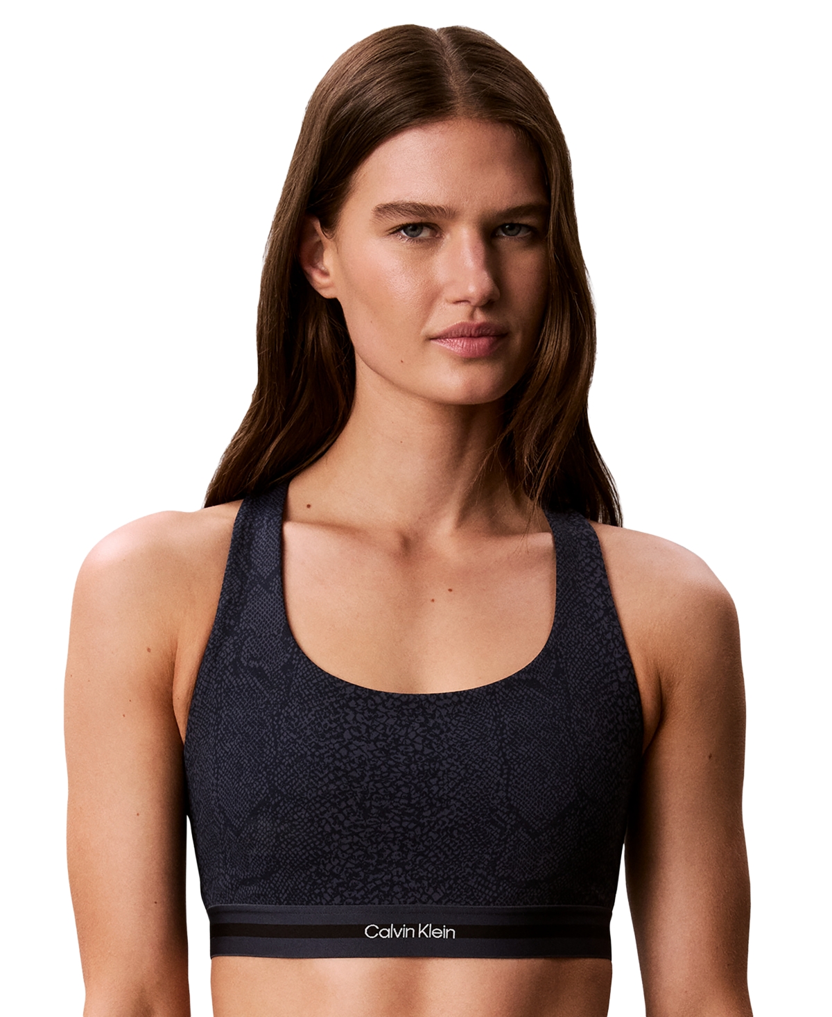 Calvin Klein Performance Medium Support Wireless Racer-Back Icon Sport Sports Bra, GWF6K347