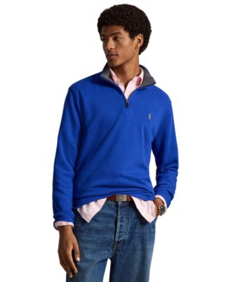 Men's Estate-Rib Cotton Quarter-Zip Sweater
