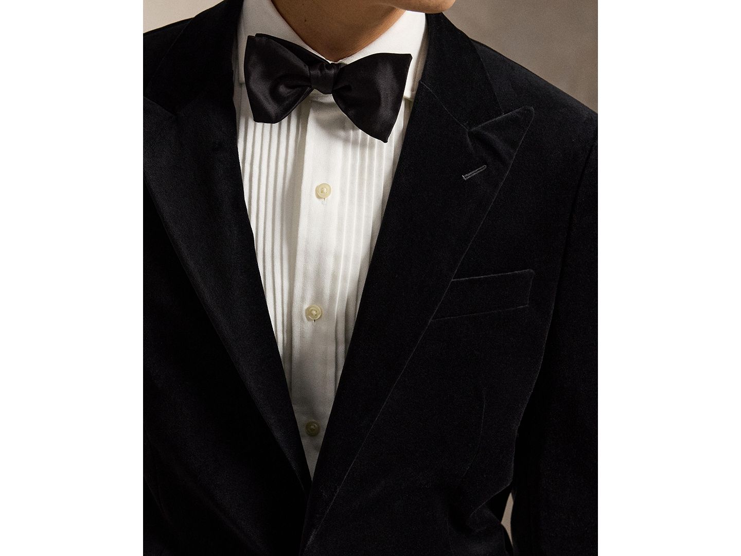 Мужская куртка Polo Ralph Lauren Modern Fit Cotton Velvet Peak-Lapel, цвет: Чёрный — фото 3