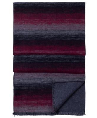 Ombre Stripe Silk Fringed Wrap Scarf