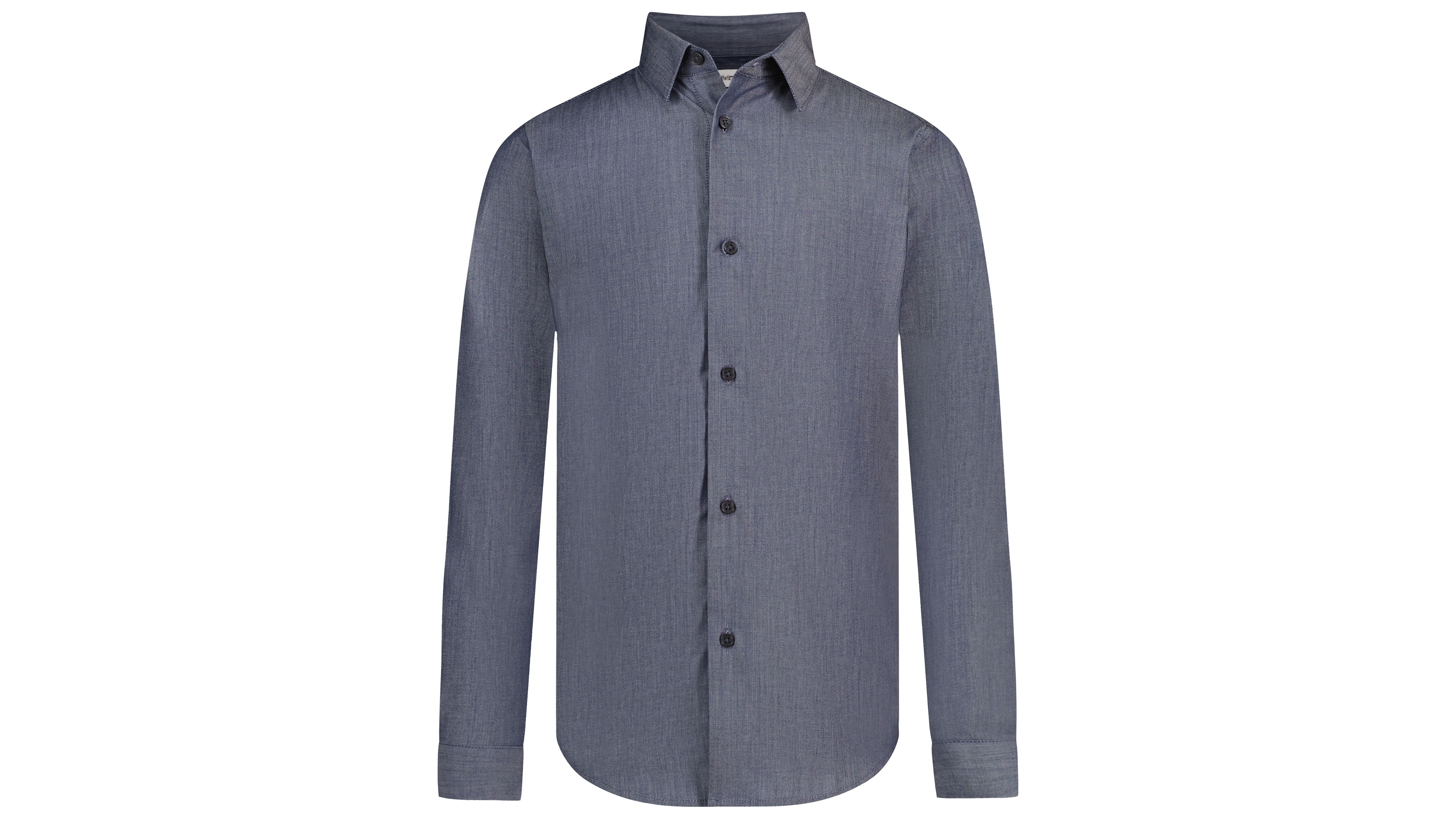 Calvin Klein Boys' 8-20 Stretch Chambray Cotton-Blend Long-Sleeve Dress Shirt