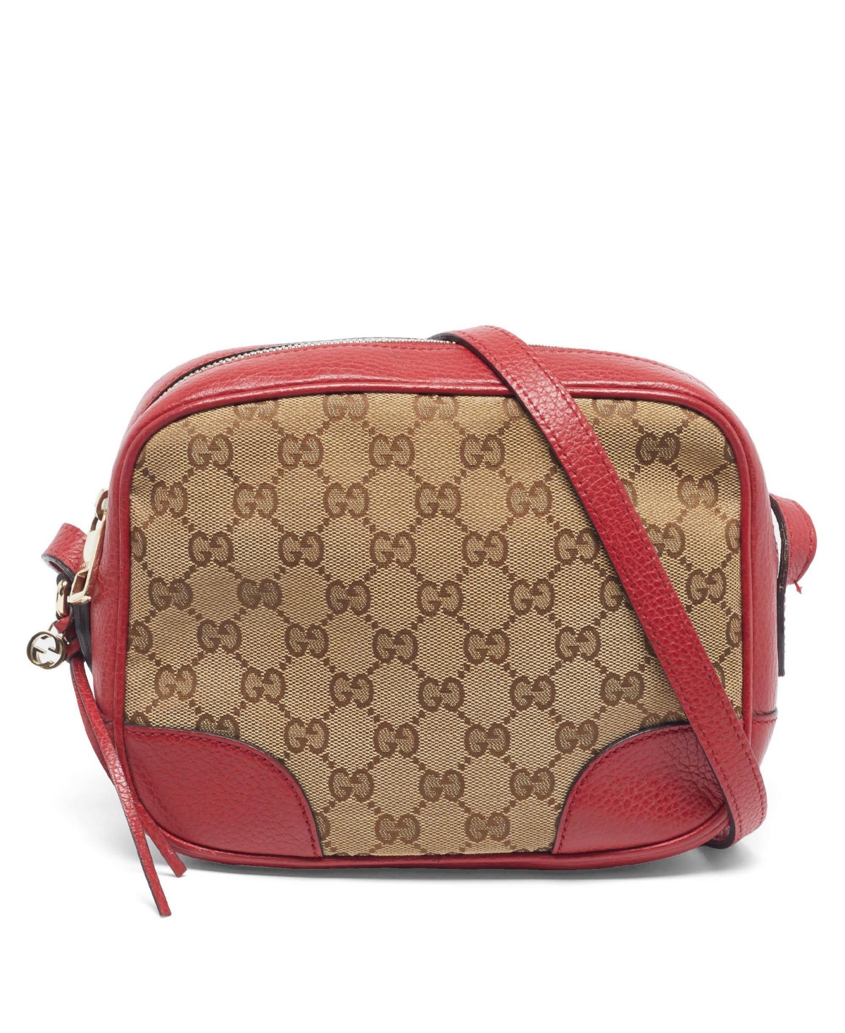 Pre-Owned Gucci Women's Gg Canvas And Leather Crossbody Bag