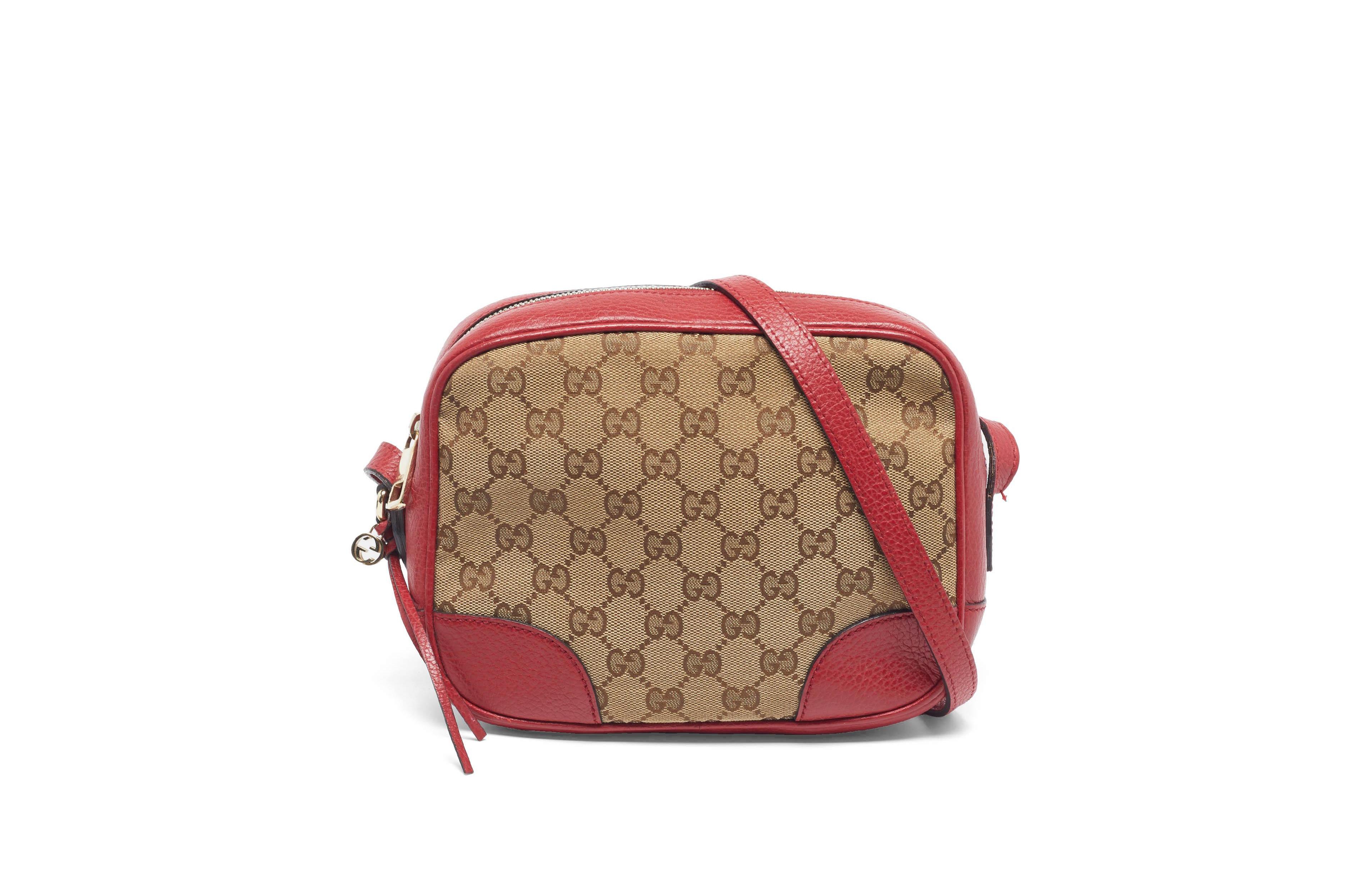 Pre-Owned Gucci Women's Gg Canvas And Leather Crossbody Bag