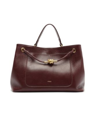 Delphine Leather Small Shopping Handbag
