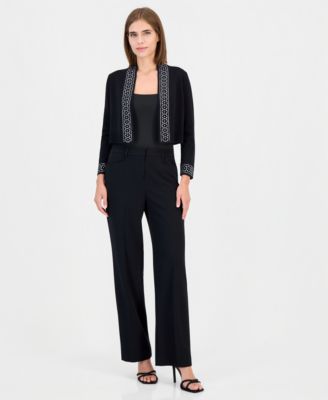 Women's Kissing Front Cropped Embellished with Crystals Shrug