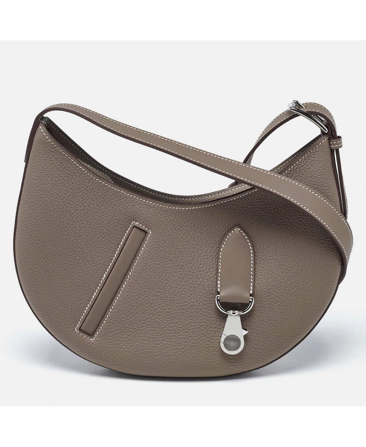 Pre-Owned Hermes Women's graves Arcon Etoupe Togo And Swift Leather Shoulder Bag