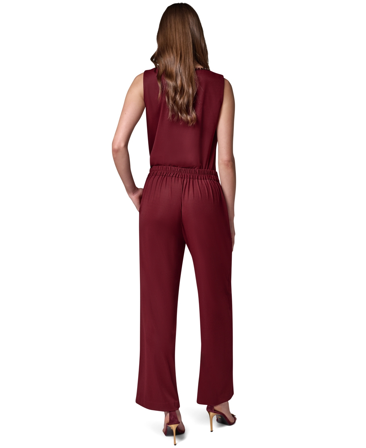 Donna Karan New York Women's Wide-Leg Pull-On Elastic-Waist Knit Pants