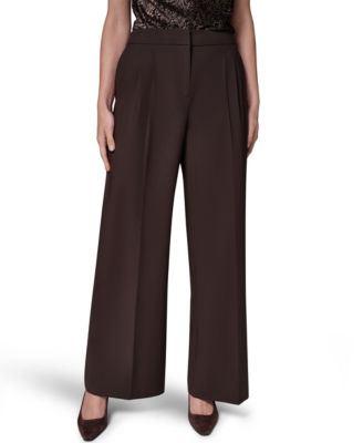 Women's High-Waist Wide-Leg Pleated Trousers