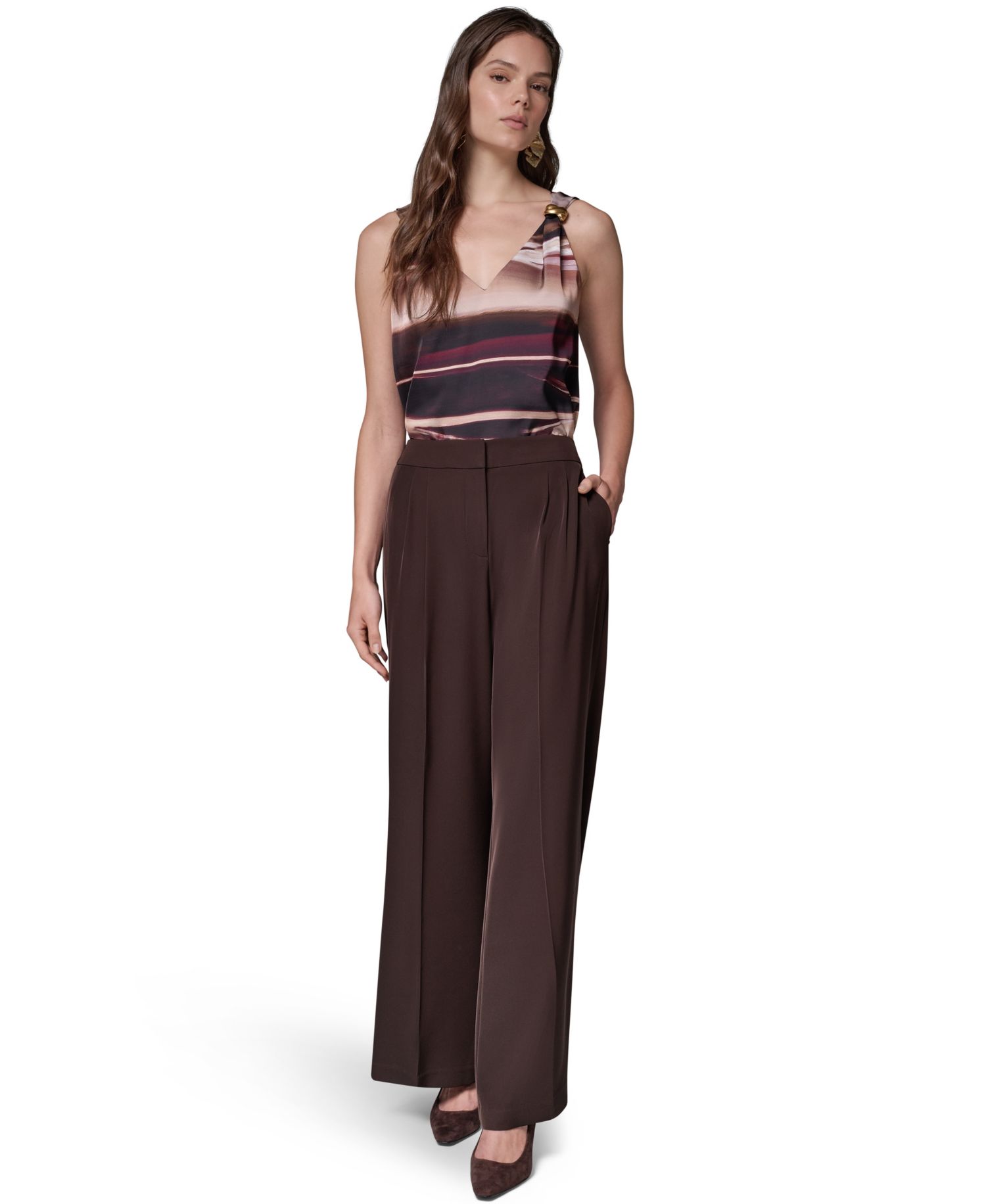 Women's High-Waisted Wide-Leg Pants
