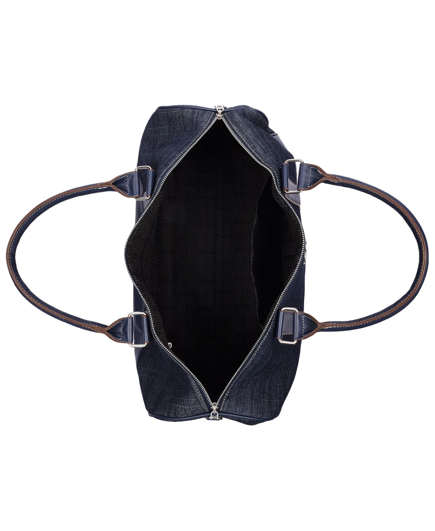 Женская сумка True Religion Horseshoe Quilting Denim Weekender Duffel, цвет: Тёмный джинсовый — фото 6