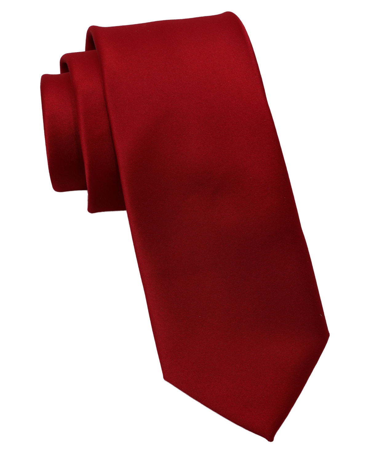 Dkny Men's Satin Solid 3" Tie In Red