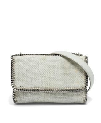 Falabella Woven Raffia Flap Shoulder Bag