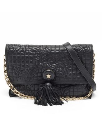 Women's Medusa Tassel Quilted Leather Shoulder Bag
