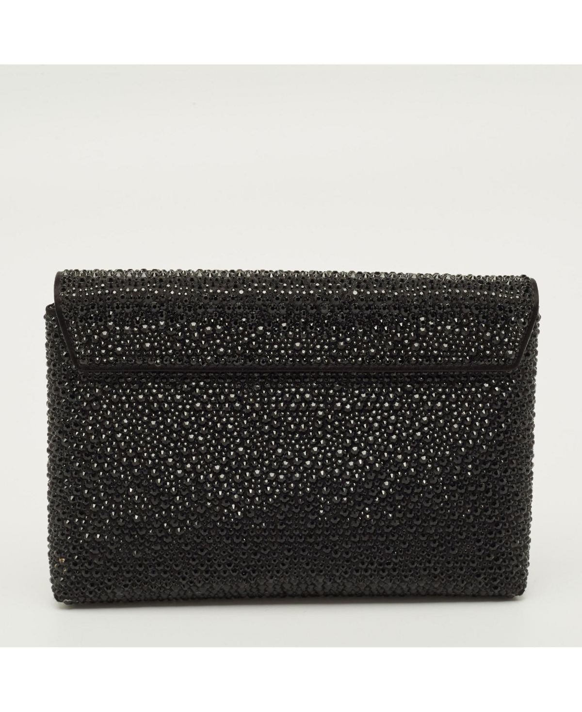 Pre-Owned Versace Women's La Medusa Crystal-Embellished Satin Clutch