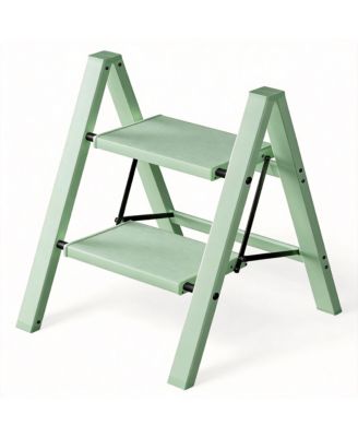Foldable 2 Step Ladder Anti-slip Wide Pedal Portable