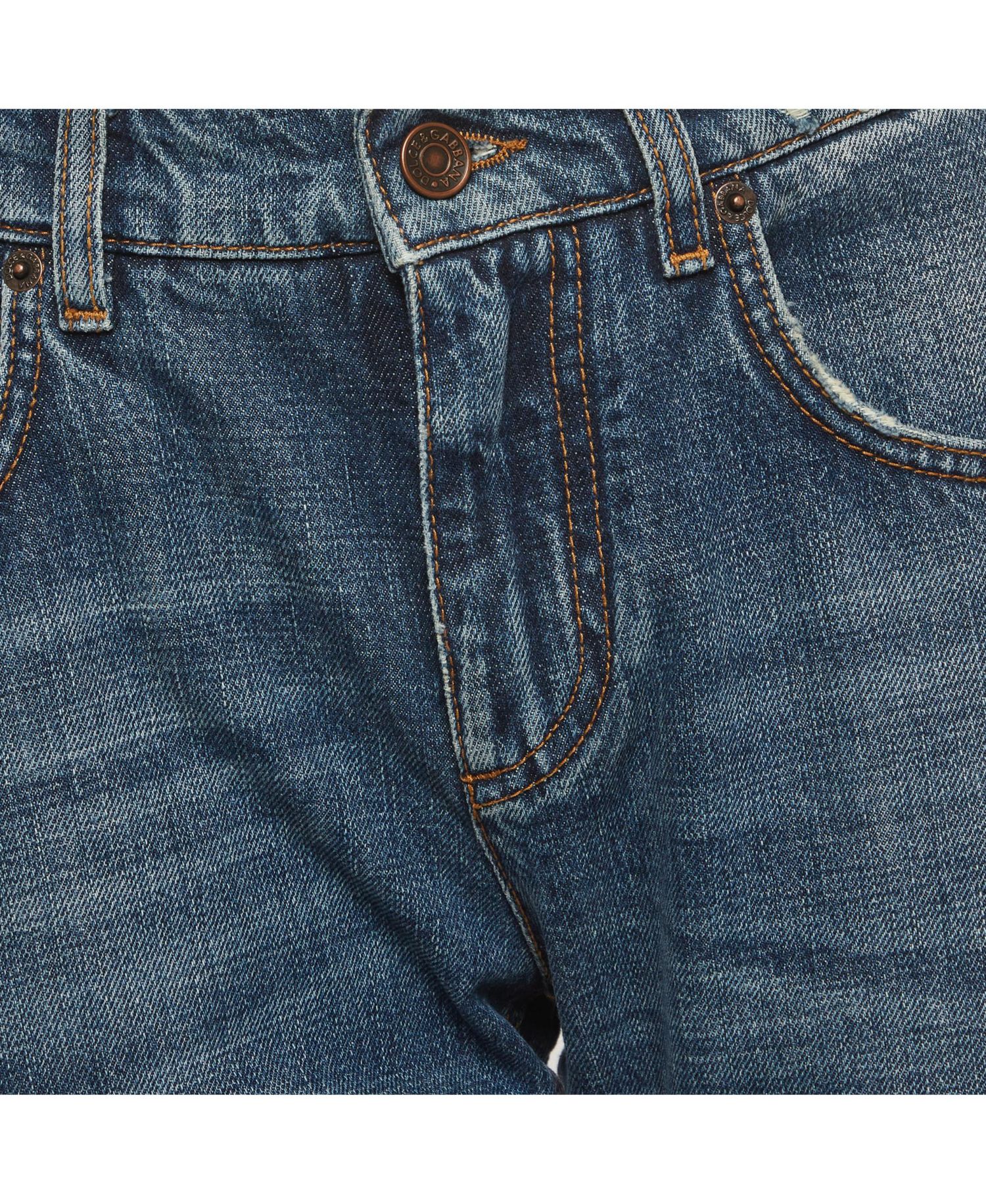 Women's Baroque Heart Straight-Leg Mid-Rise Jeans