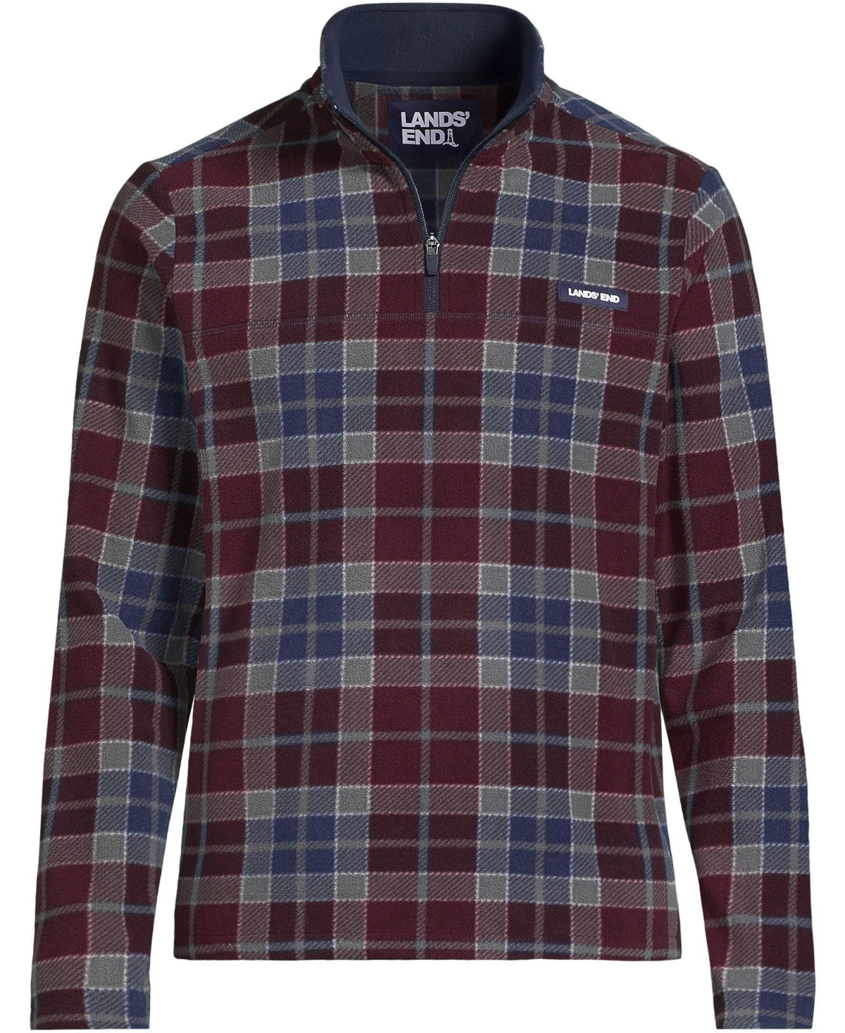 Lands' End Men's Anyweather Relaxed-Fit Fleece Quarter-Zip Pullover