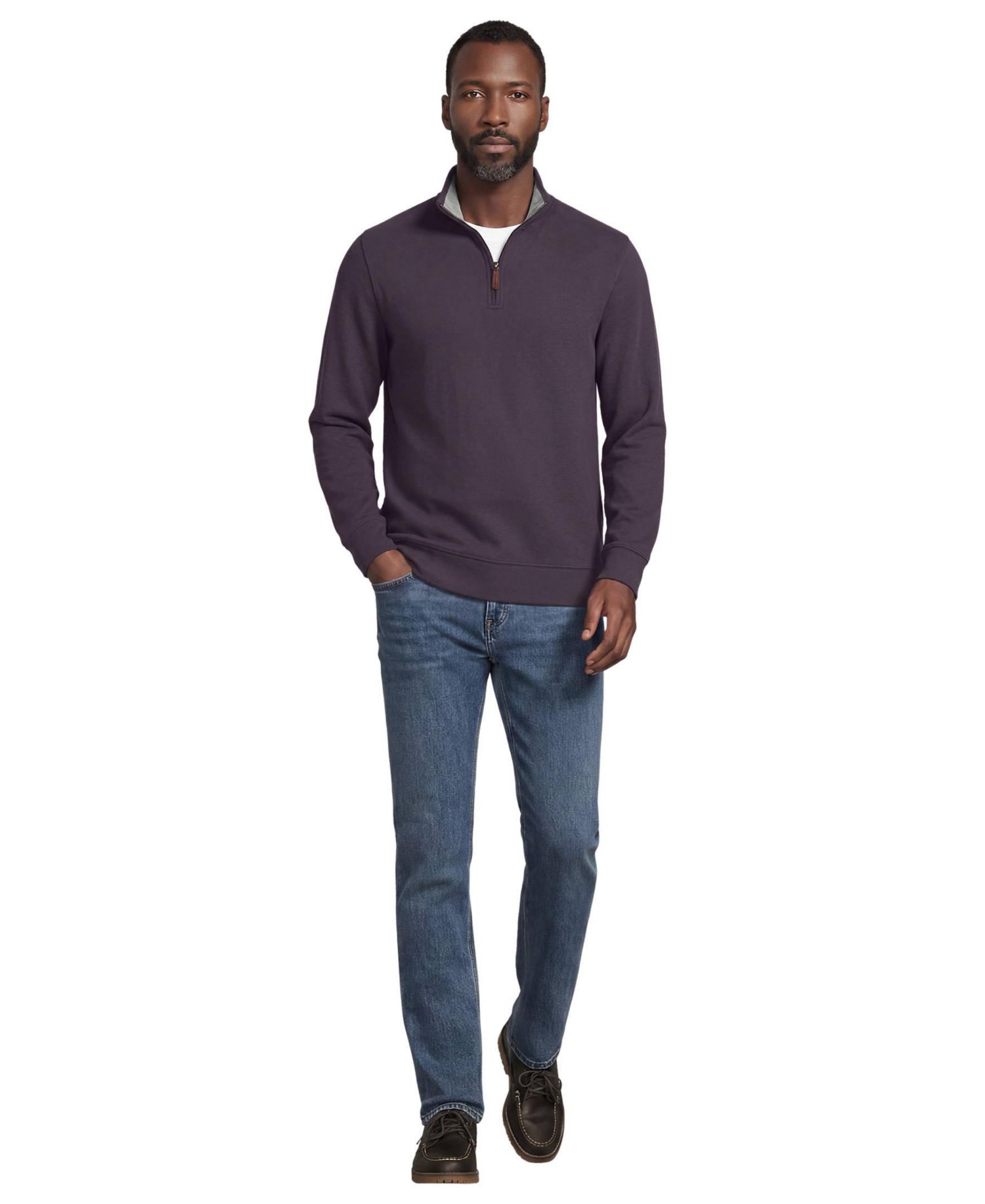 Men's Bedford Rib Quarter Zip Pullover Sweater