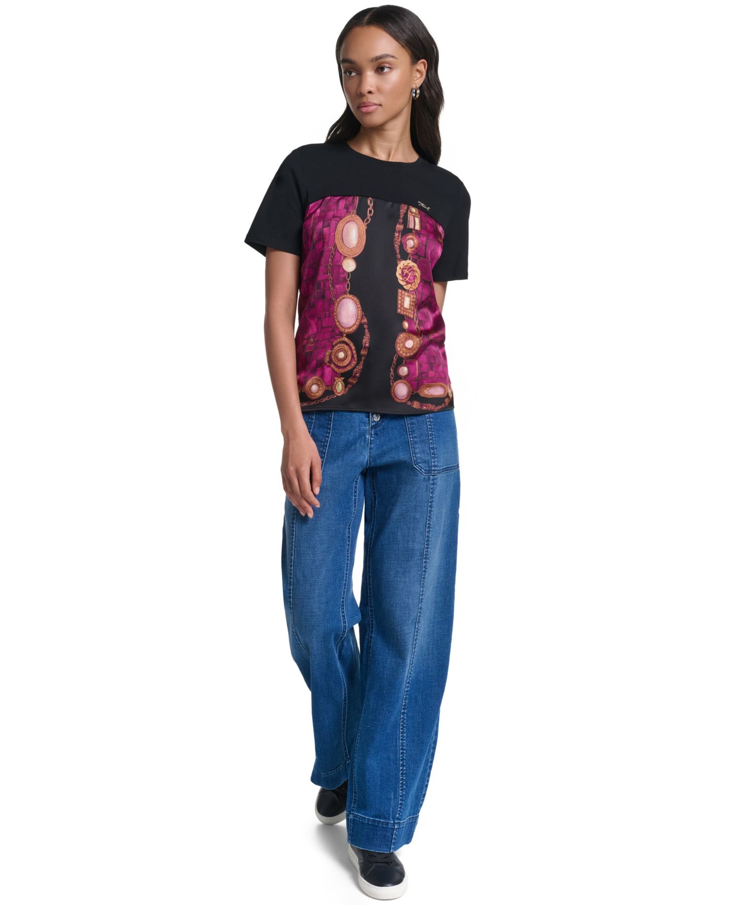 Women's Jewel Print Crewneck T-Shirt