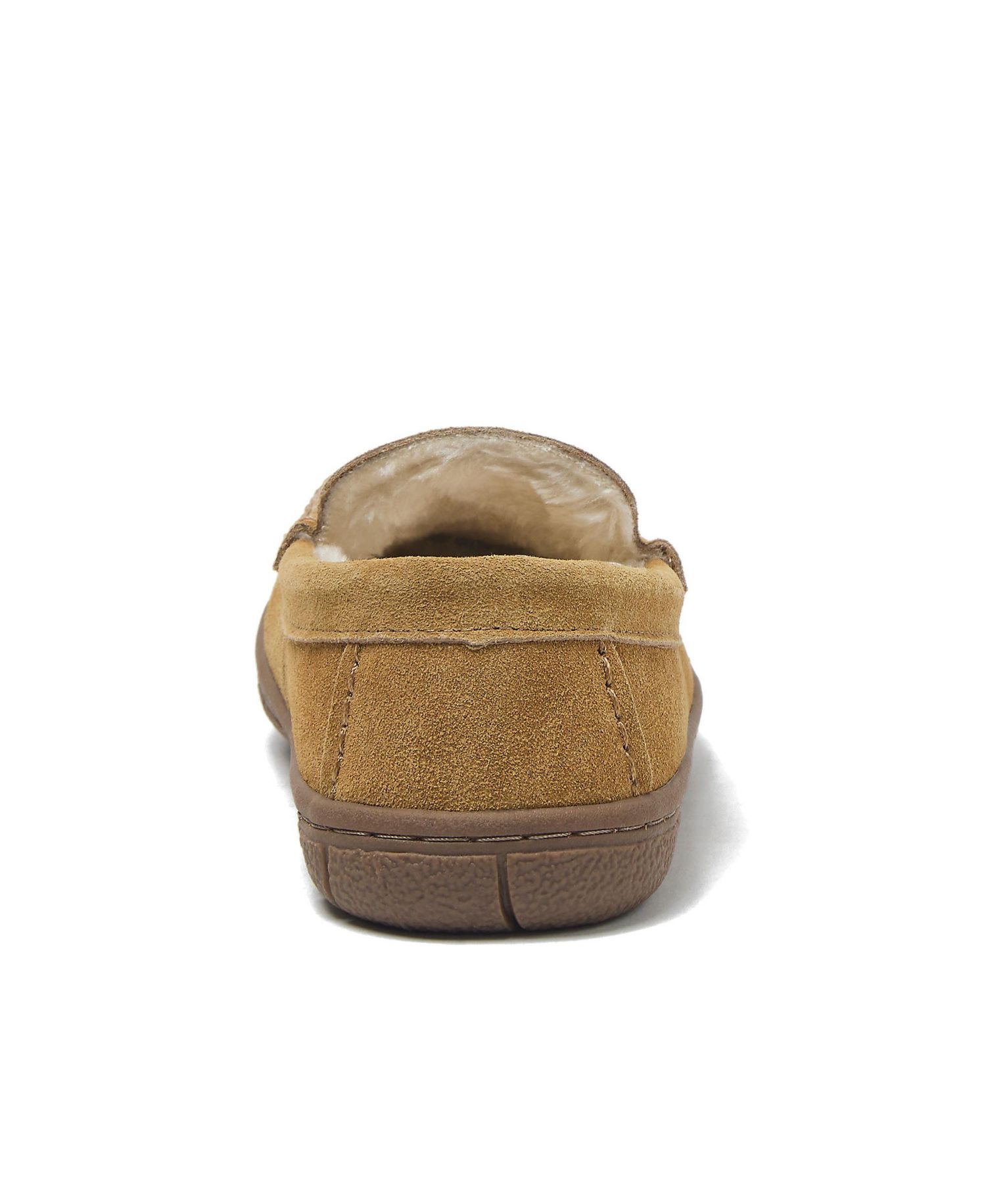 Little Girls Fuzzy Lined Suede Moccasin Slippers