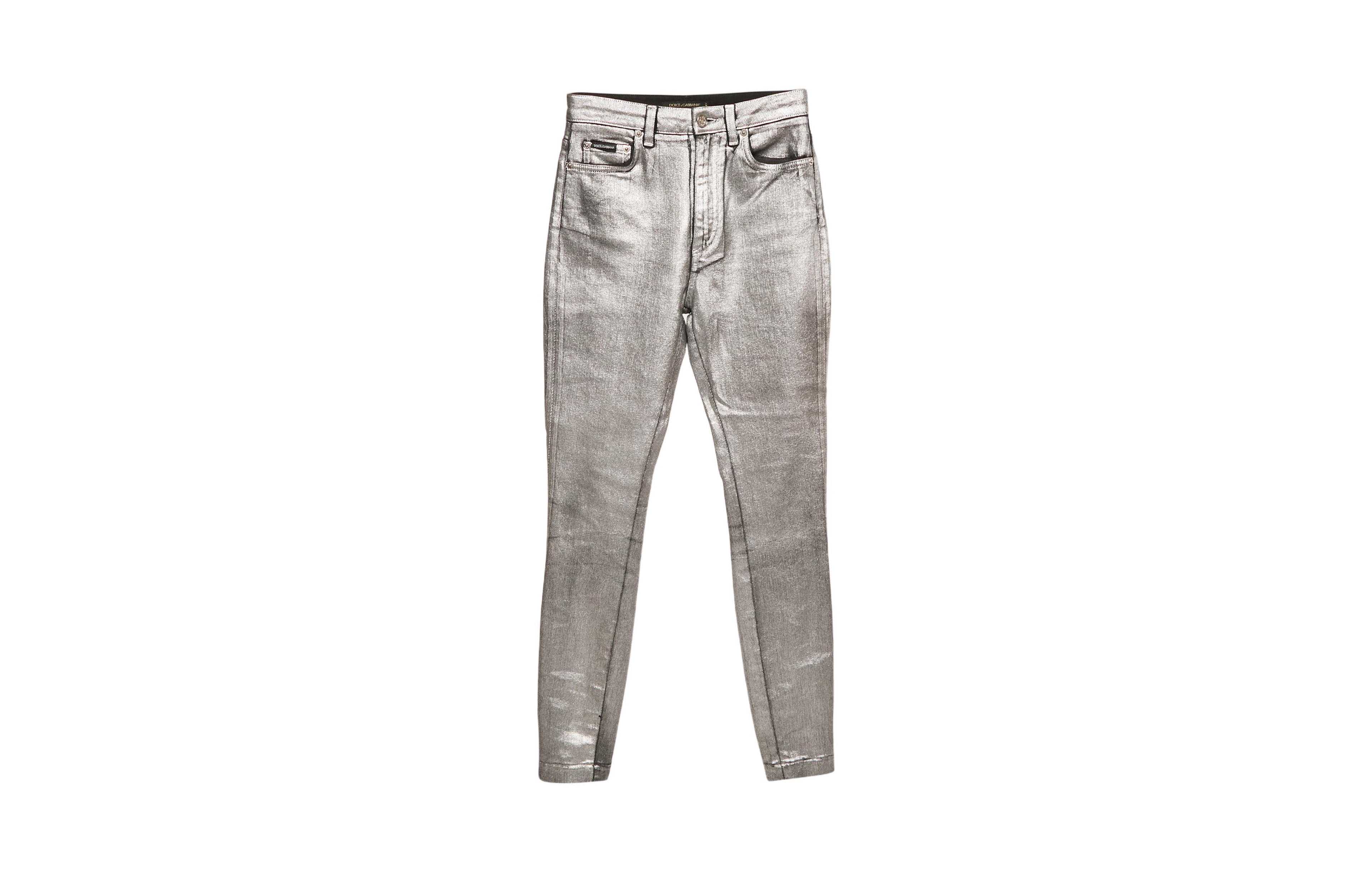 Pre-Owned Dolce & Gabbana Women's Coated Skinny Jeans