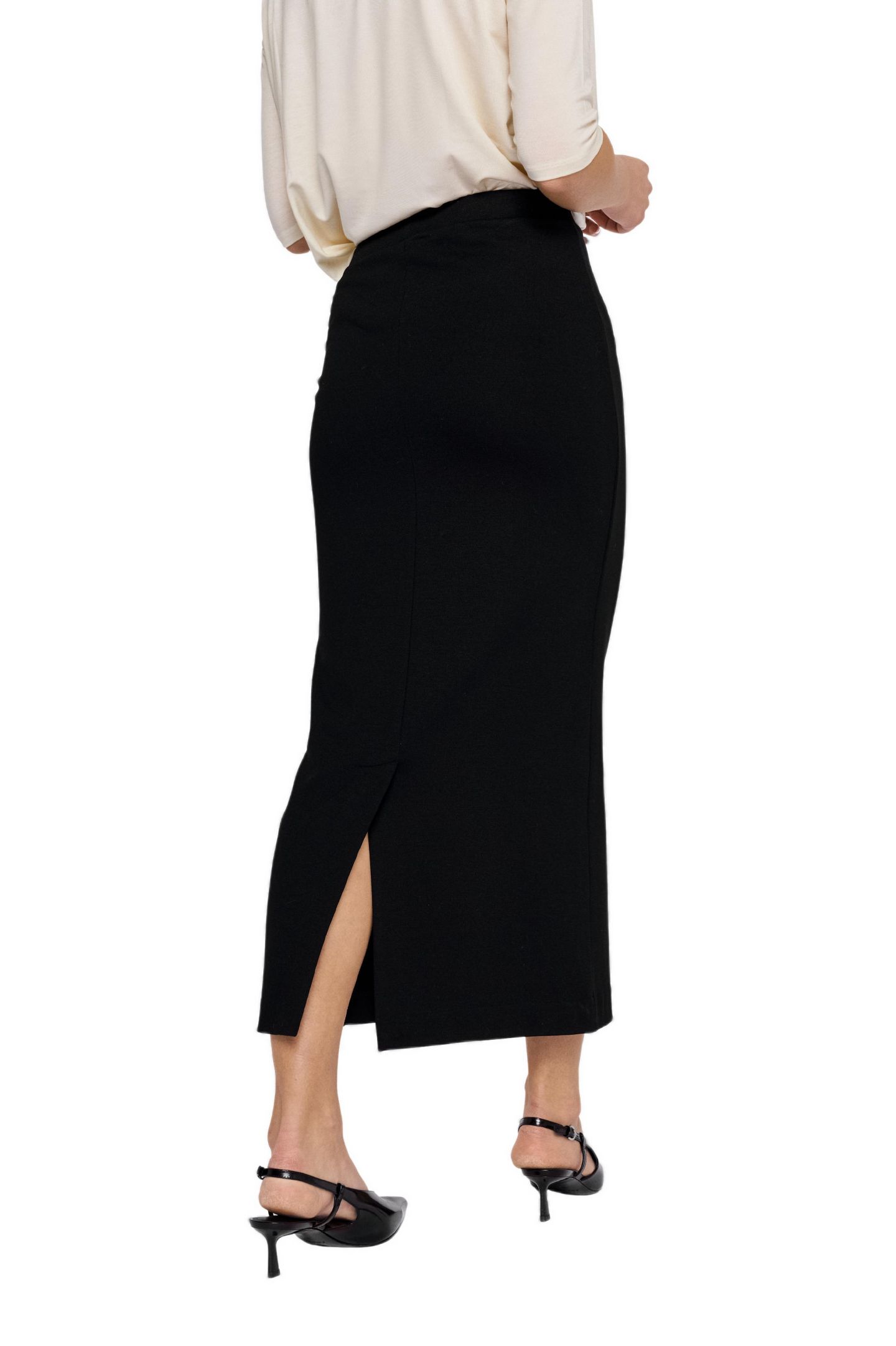 Женская юбка Residus Lala High-Waisted Midi Slit, цвет: Чёрный — фото 4