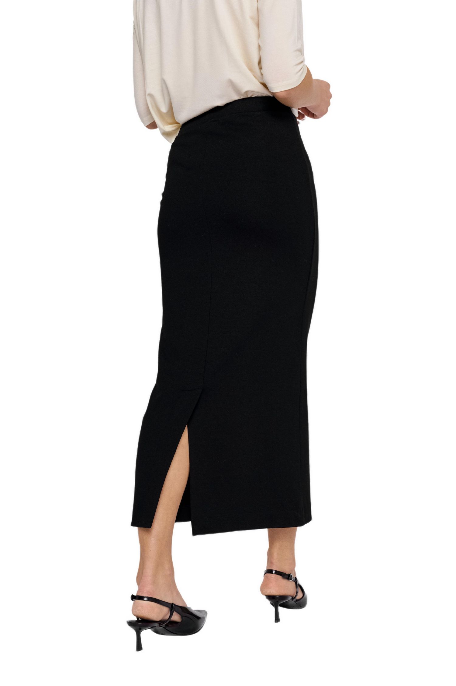 Women's Lala High-Waisted Midi Slit Skirt