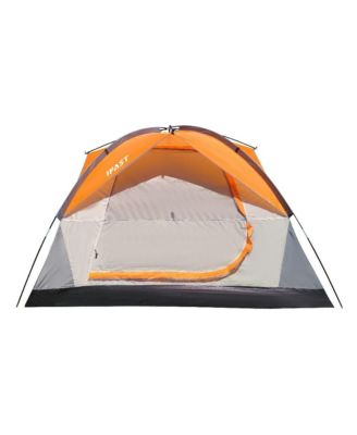 6-Person Double-Layer Camping Tent with Rainfly, Large Mesh Windows, Carry Bag and 3000mm Water Resistance