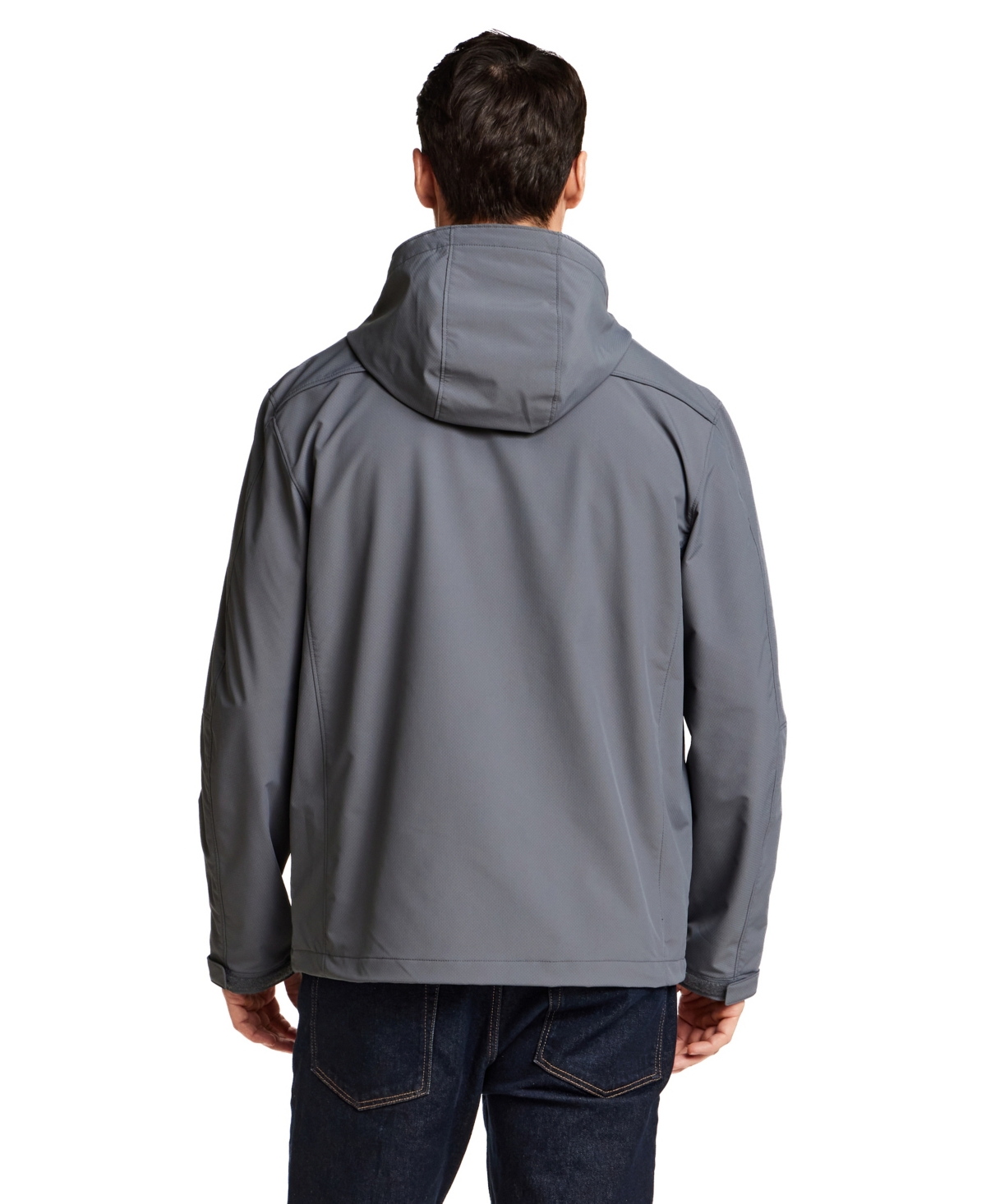 Weatherproof Men's Honey Lux Lightweight Hooded Zip-Front Rain Jacket
