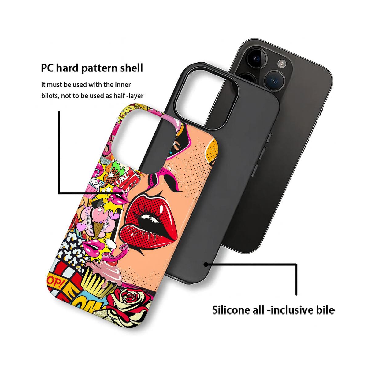 Lisen Sweet Temptation Dual-Layer Phone Case Compatible with Apple iPhone 15 Pro Max
