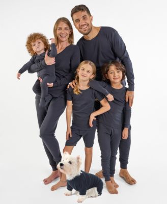 Matching Family Solid Navy Blue Cotton Pajamas