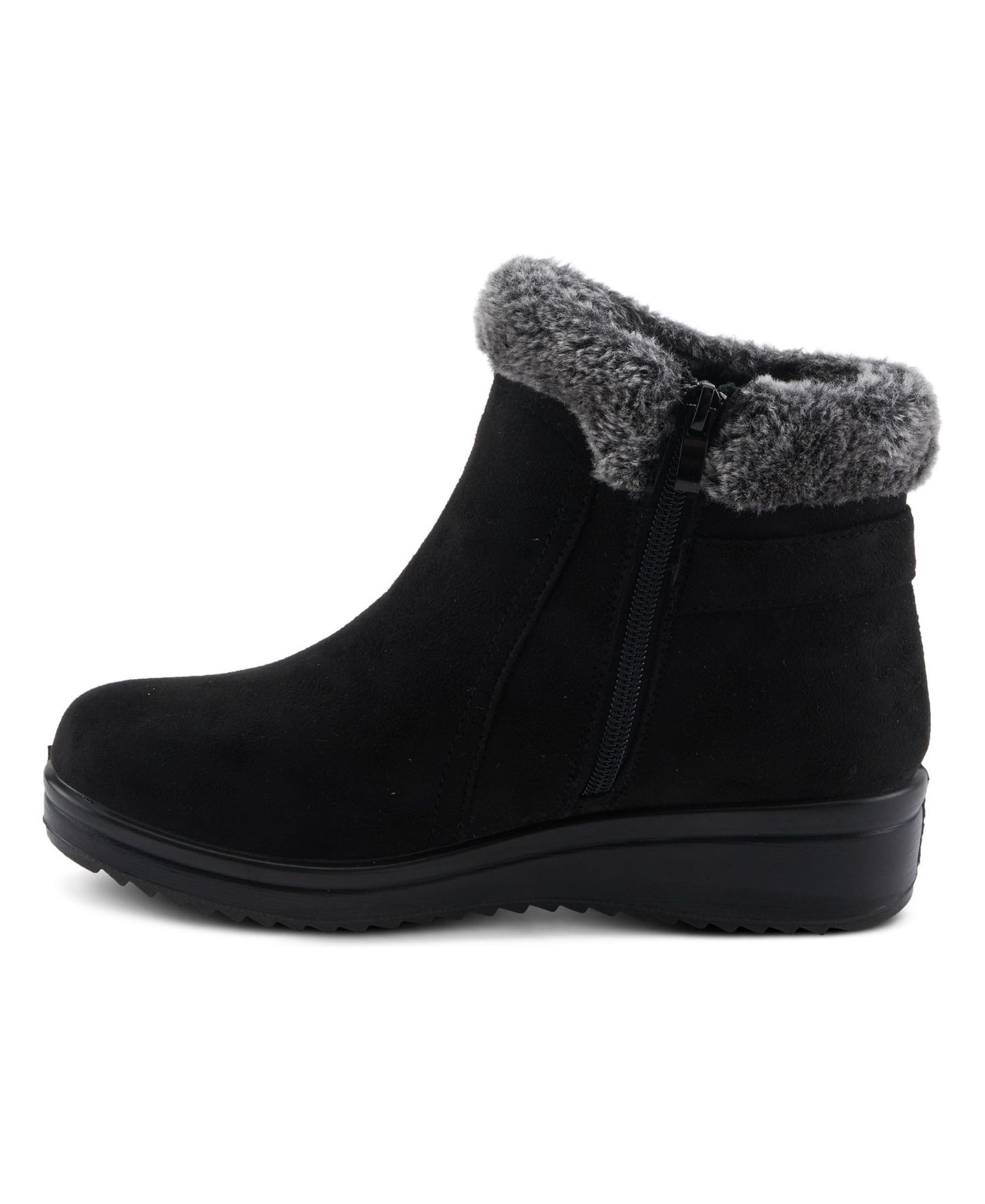 Женские ботинки Flexus Santuzza Booties with Faux Fur Lining, цвет: Чёрный — фото 2