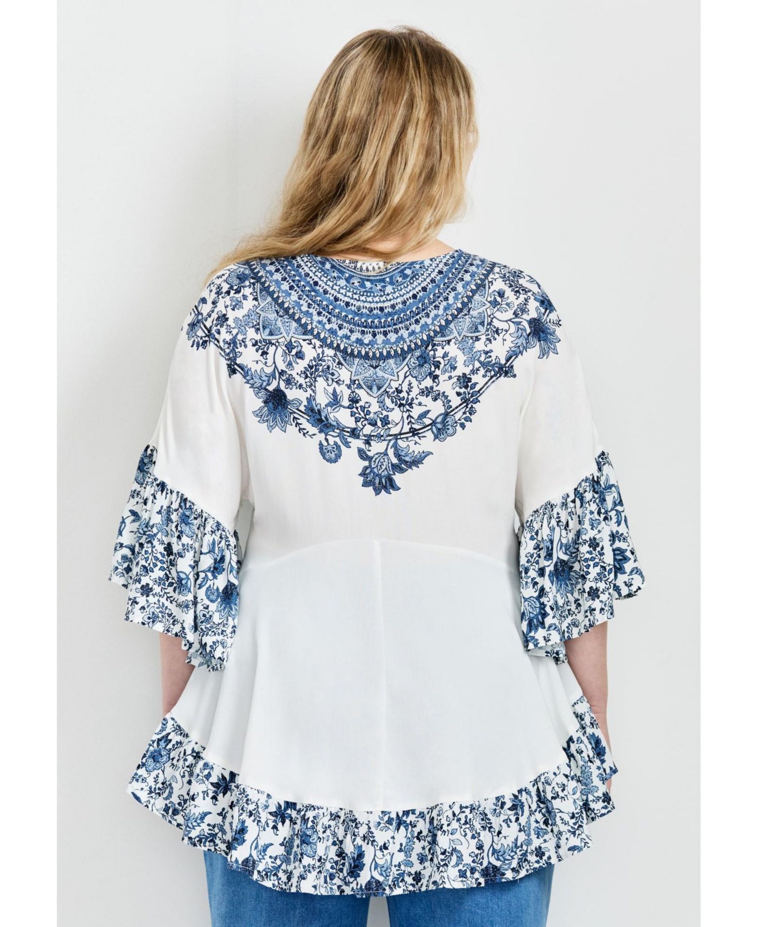 Women's Plus Size Frankie Frill Detail Tunic