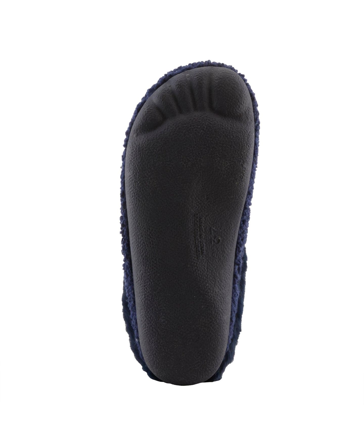 Женские тапочки Flexus Abouquet Plush Slippers with Faux Fur Trim, цвет: Тёмно-синий — фото 6