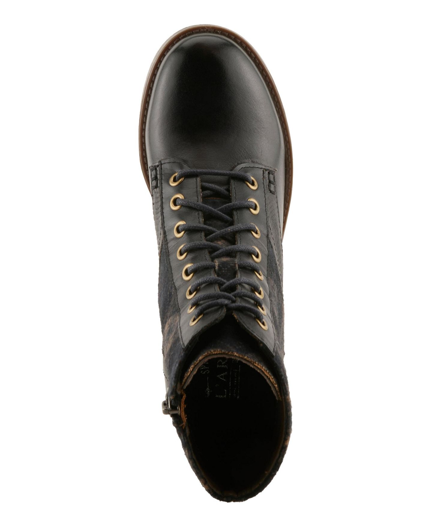 Женские ботинки L'Artiste Marty-plaid Lace-up Boots with Heritage Styling, цвет: Чёрный разноцветный — фото 3