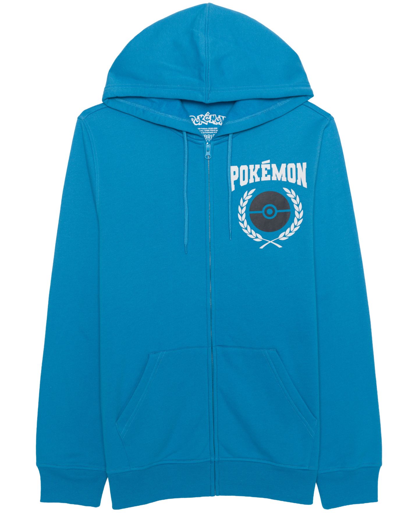 Мужское худи Hybrid Apparel Pokémon Full Zip Classic-Fit Graphic Cotton-Blend, цвет: Синий — фото 2