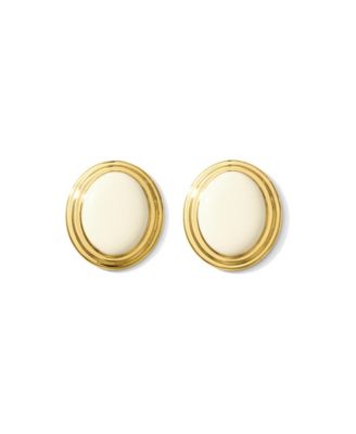 Enamel Gold Studs Earrings
