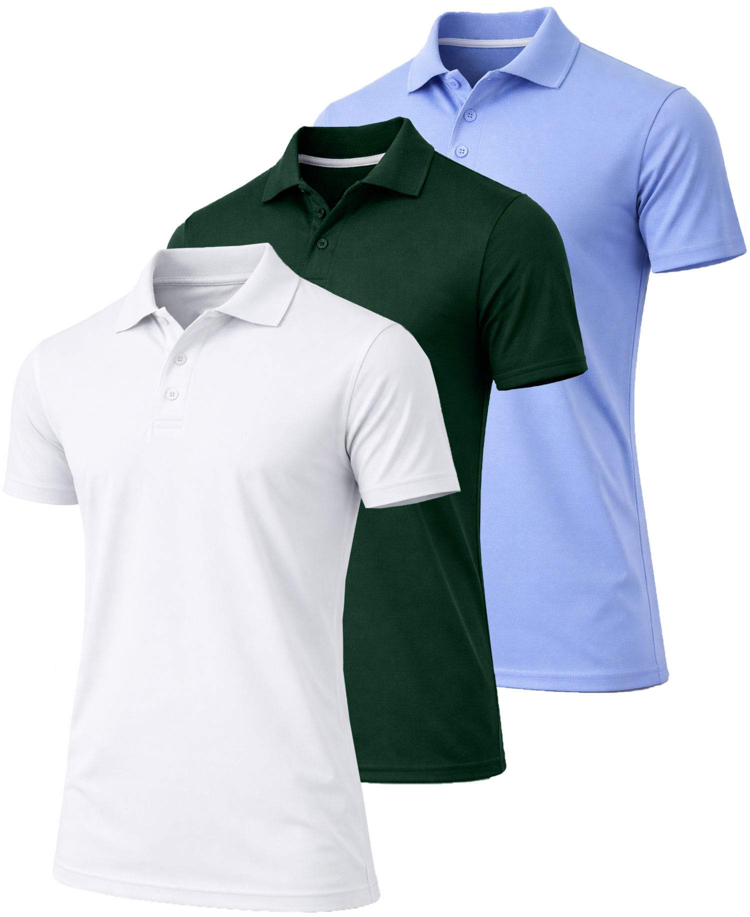 Men's Jump Start Short-Sleeve Regular-Fit Polo Shirt, 3-Pack