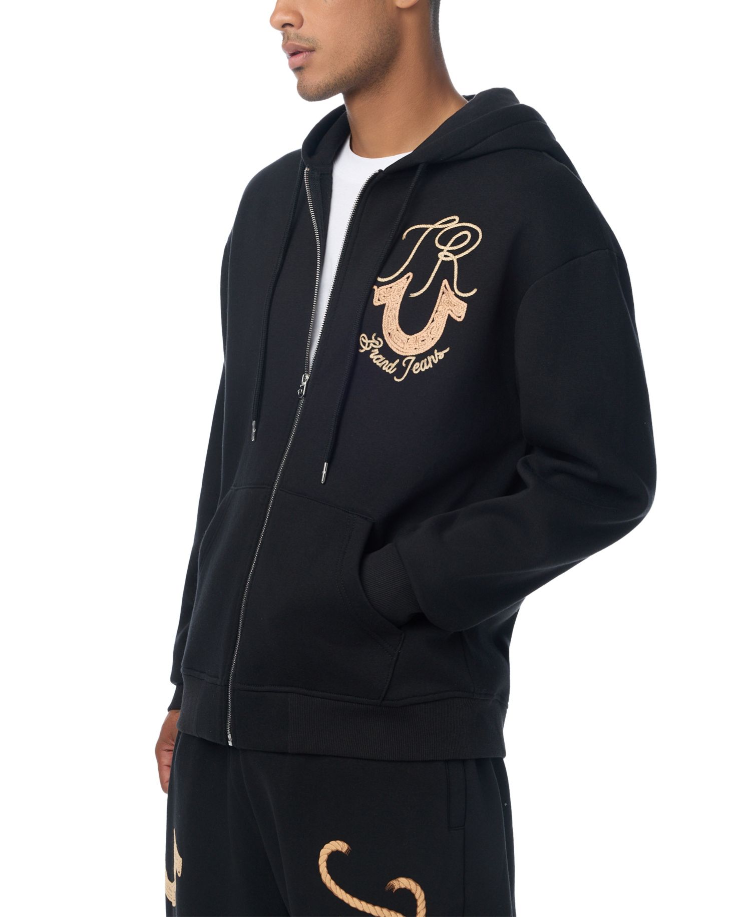 Men's Rope Logo Graphic Zip Hoodie