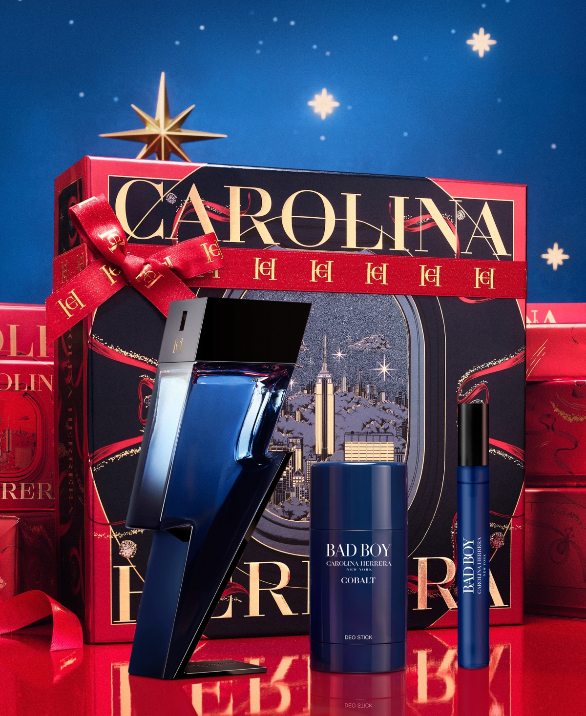 Carolina Herrera 3-Piece Bad Boy Cobalt Eau de Parfum Gift Set