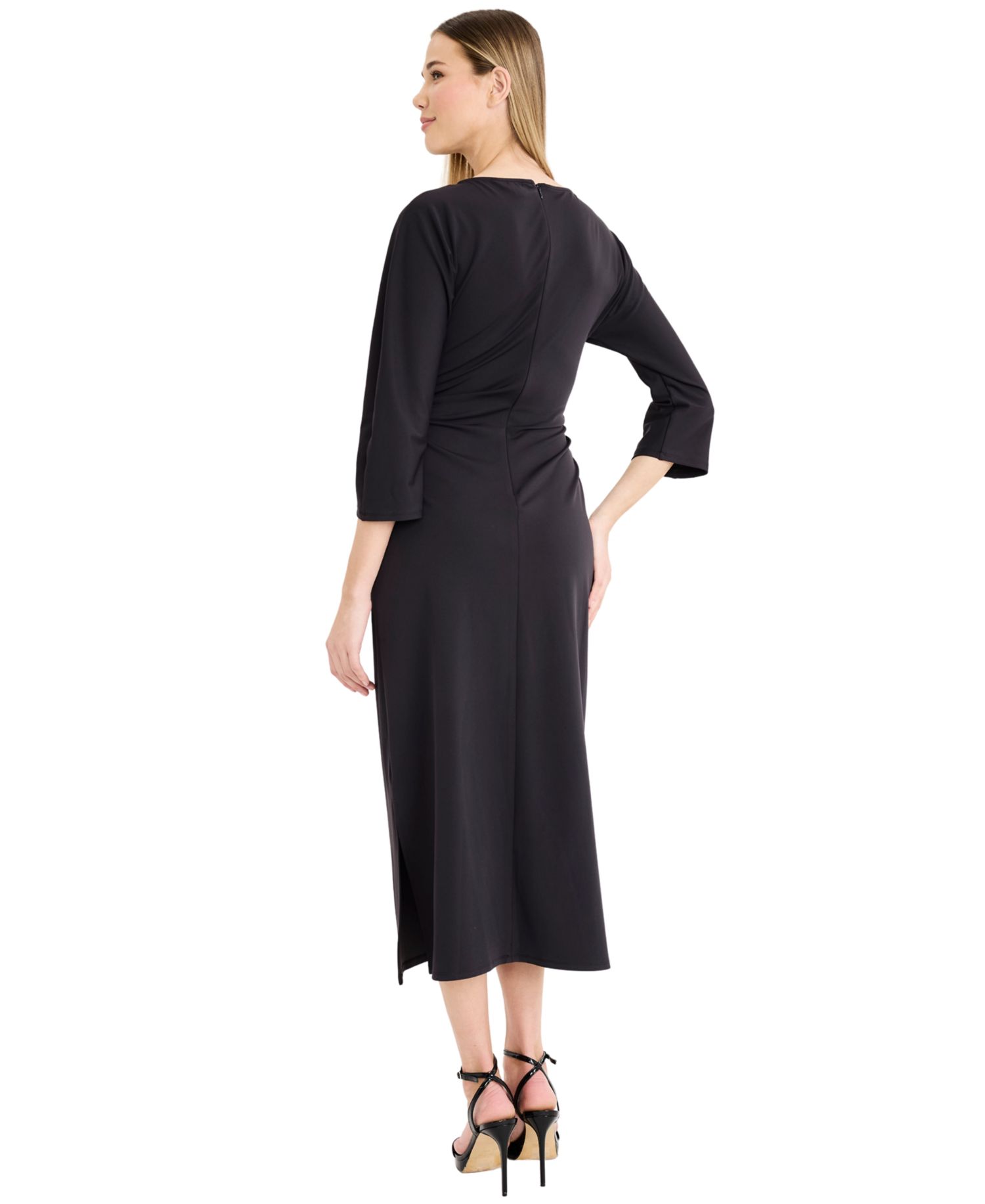 Women's 3/4-Sleeve Midi Dress