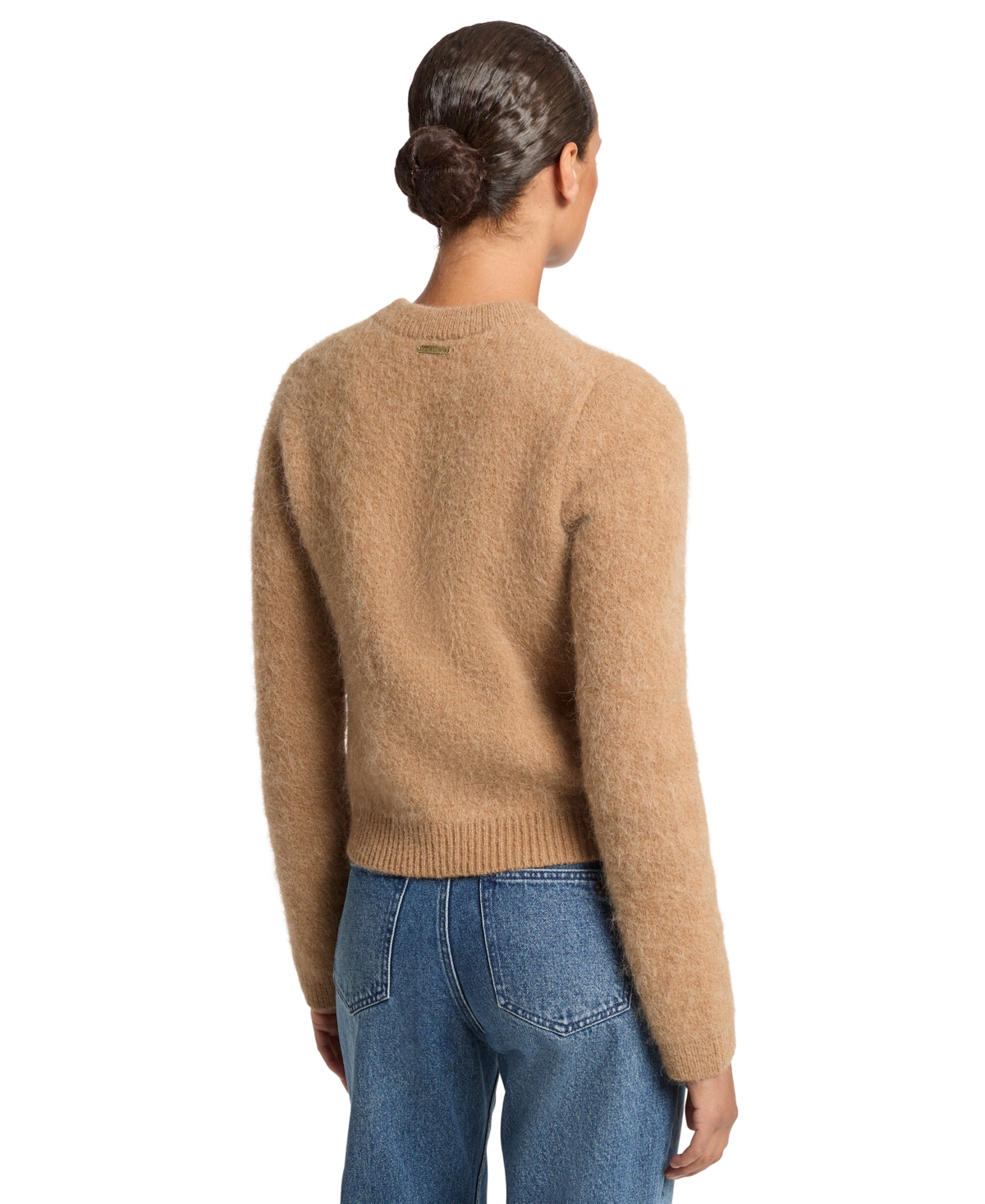 Michael Kors Women's Brushed-Alpaca Crewneck Long-Sleeve Sweater