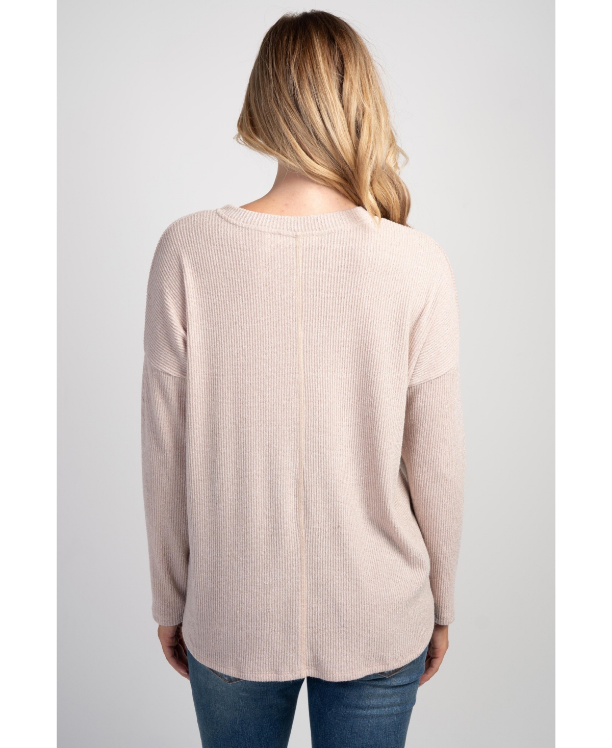 Hello Miz Maternity Crewneck Long-Sleeve Relaxed-Fit Sweater