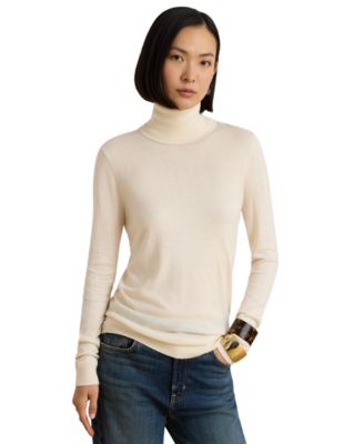 Women's Modal-Silk Blend Slim-Fit Turtleneck Sweater
