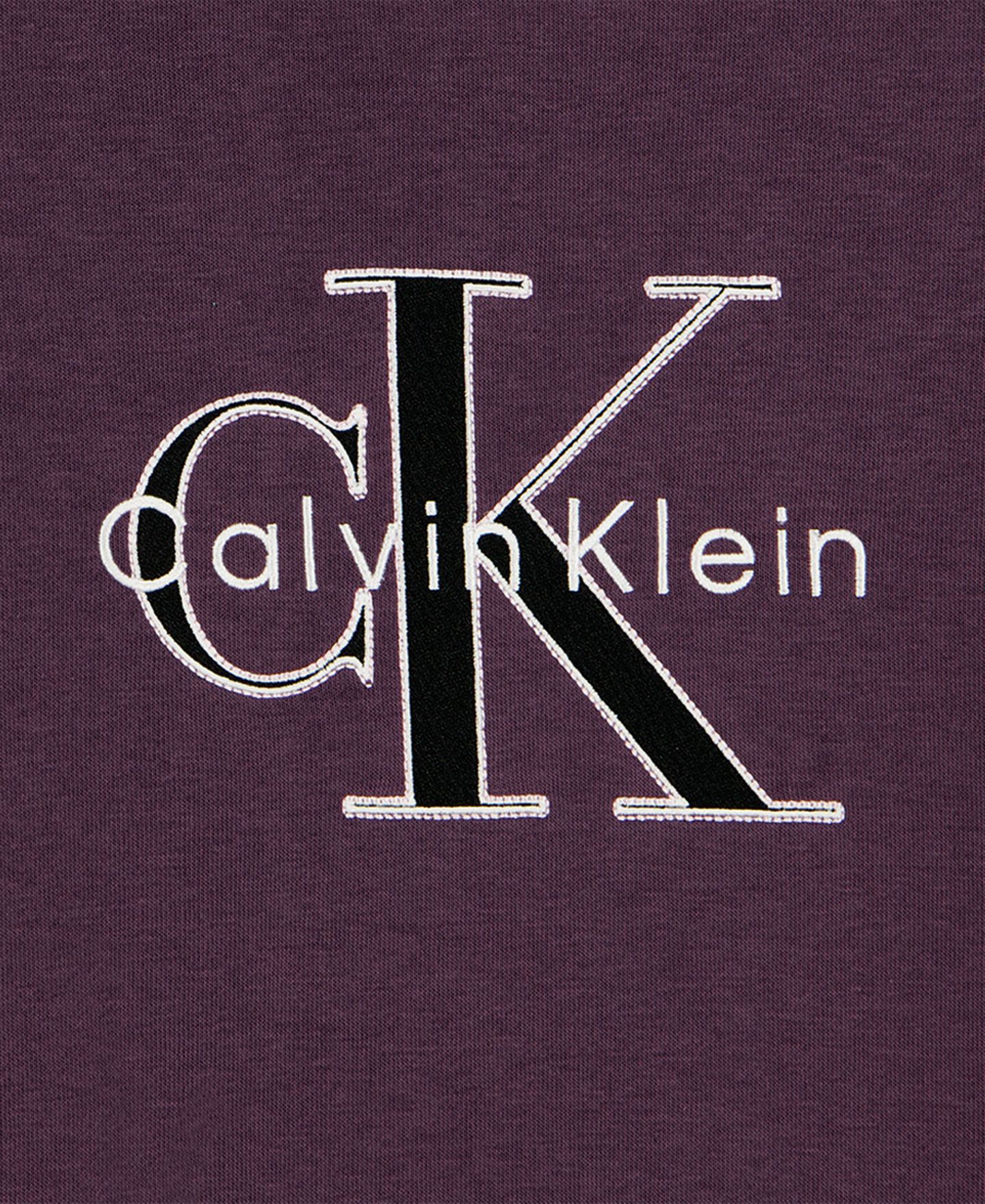 Толстовка Calvin Klein Monologo Drop-Shoulder Fleece Crewneck для девочек, цвет: Сангрия — фото 7